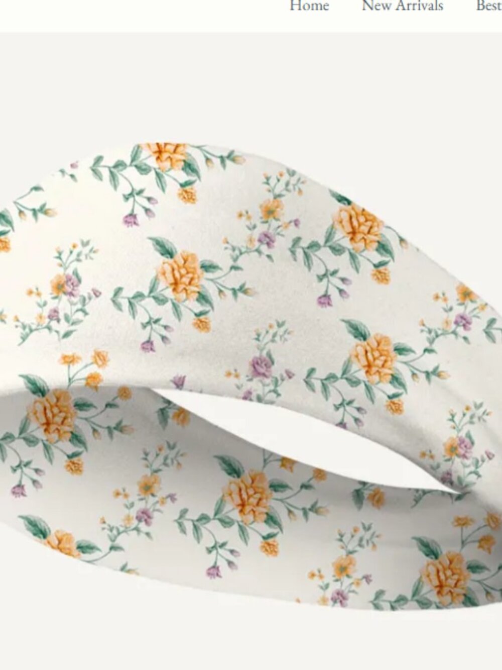 Amber Rose Floral Boho Bandeau Headband Hair Wrap
